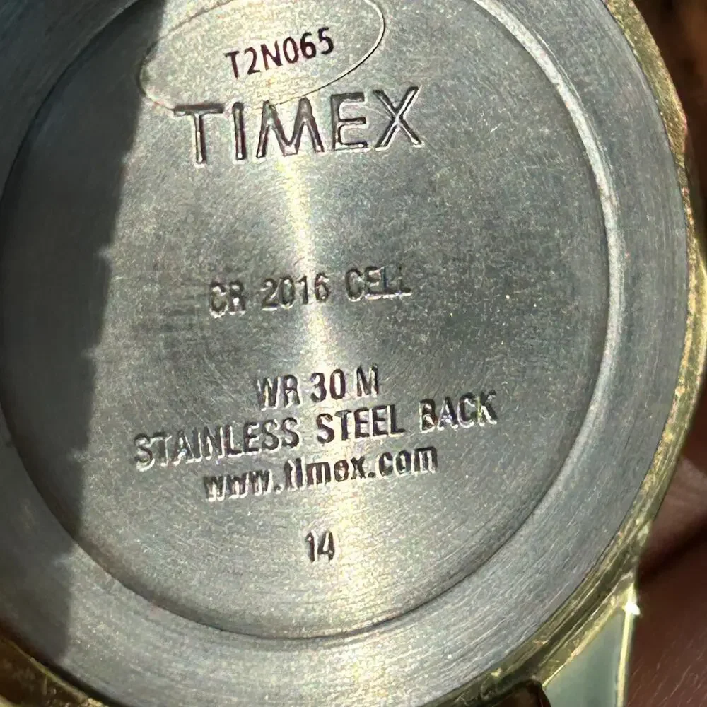 Timex Gold Tone Women's Watch with White Dial